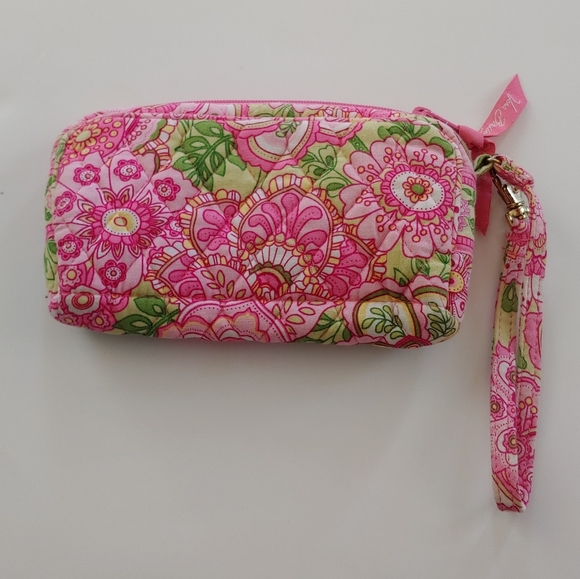Vera Bradley Wristlet Retired Petal Pink Pattern pouch bag - Picture 2 of 8